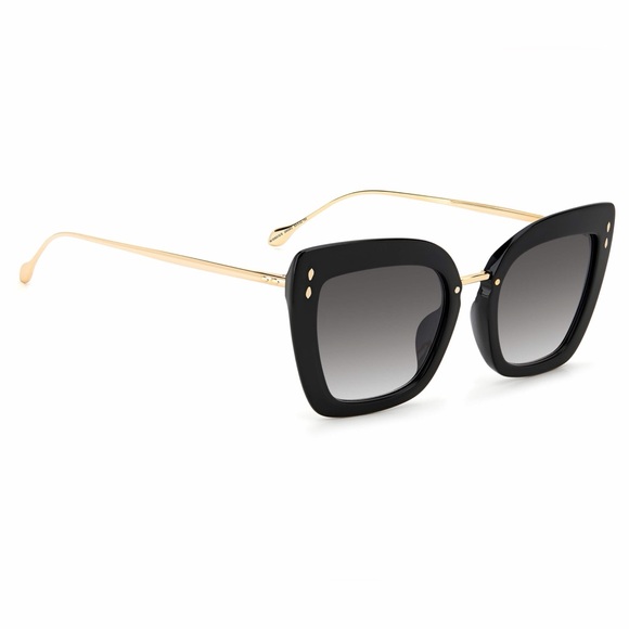 New! Isabel Marant IM0083/G/S 02M29O Black and Gold Sunglasses, Authentic main image 4